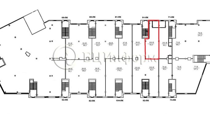 Аренда помещения свободного назначения 92.4 м², Заневский проспект - фото 1