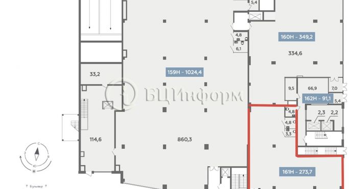 Аренда помещения свободного назначения 273.7 м², бульвар Головнина - фото 1
