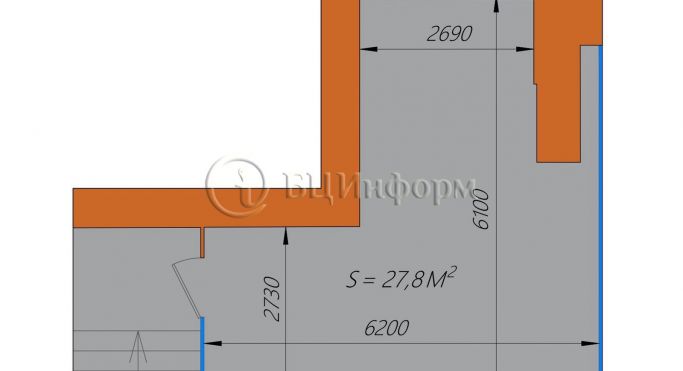 Аренда торгового помещения 28 м², Домостроительная улица - фото 1