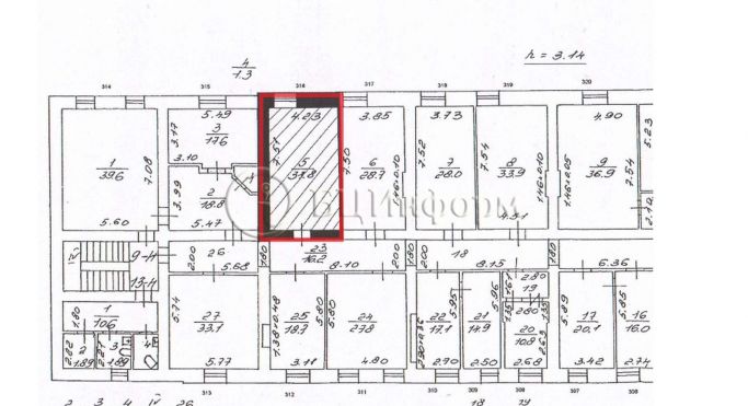 Аренда офиса 31.8 м², набережная канала Грибоедова - фото 3