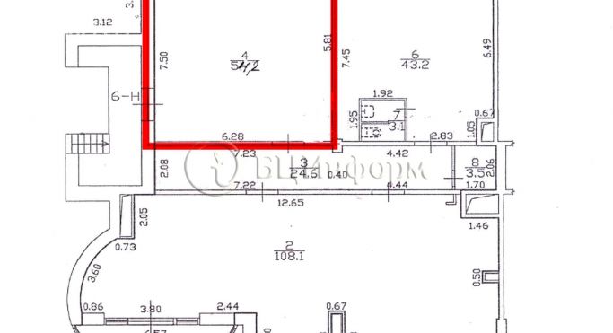 Аренда офиса 54.2 м², Институтский проспект - фото 4