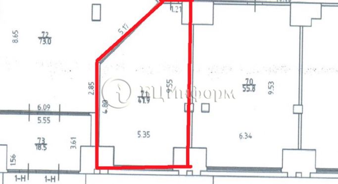 Аренда офиса 41.9 м², площадь Конституции - фото 5