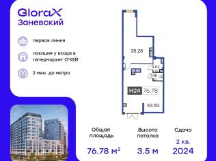 Продажа помещения свободного назначения 74.3 м²