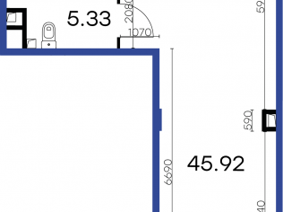 Продажа помещения свободного назначения 51.3 м²