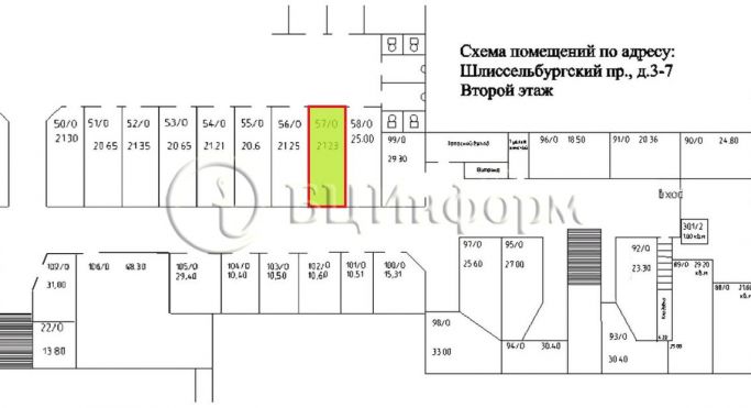 Аренда офиса 21.3 м², Шлиссельбургский проспект - фото 2