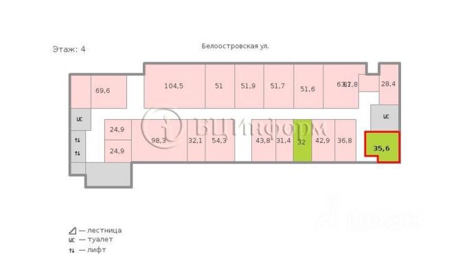 Аренда офиса 35.6 м², Белоостровская улица - фото 4