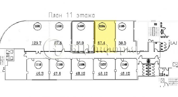 Аренда офиса 67.4 м², площадь Александра Невского - фото 4