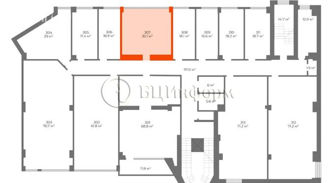 Аренда офиса 35.1 м², шоссе Революции - фото 2