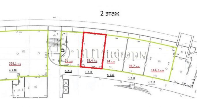 Аренда офиса 92.4 м², Лахтинский проспект - фото 2