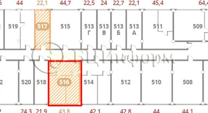Аренда офиса 43.8 м², Смоленская улица - фото 5