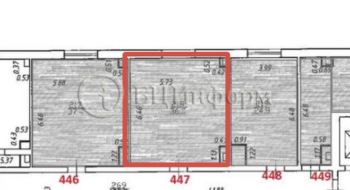 Аренда офиса 36.3 м², проспект Обуховской Обороны - фото 4