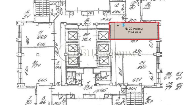 Аренда офиса 23.4 м², Кантемировская улица - фото 2