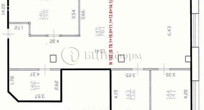 Аренда офиса 135.9 м², Левашовский проспект - фото 4