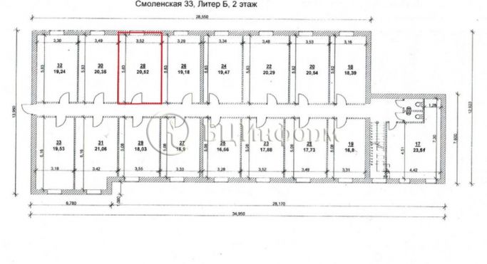 Аренда офиса 20.5 м², Смоленская улица - фото 2