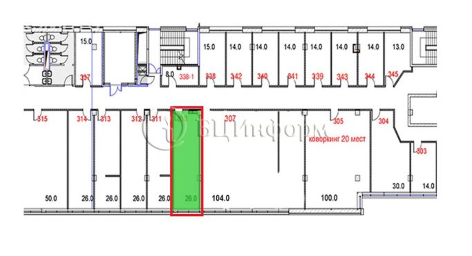 Аренда офиса 26 м², проспект Маршала Блюхера - фото 3