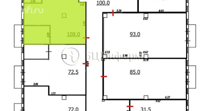 Аренда офиса 108 м², Выборгское шоссе - фото 2
