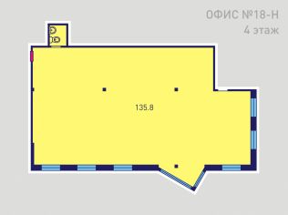 Аренда офиса 135.8 м2 в офисном здании, метро Приморская