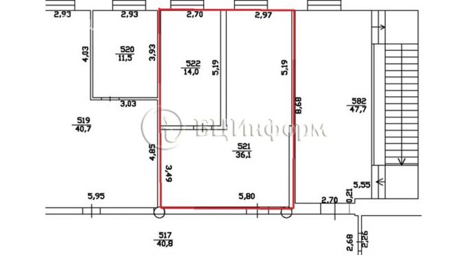 Аренда офиса 50.1 м², Шпалерная улица - фото 5
