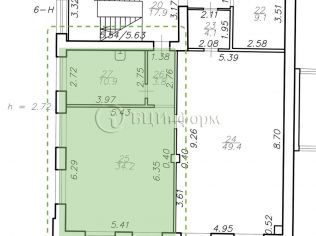 Аренда помещения свободного назначения 48.9 м²