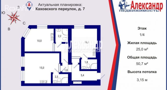 Продажа помещения свободного назначения 50.7 м², переулок Каховского - фото 2