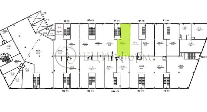 Аренда торгового помещения 82.2 м², Заневский проспект - фото 1