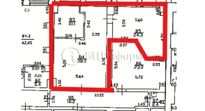 Аренда офиса 72.4 м², Уткин проспект - фото 5