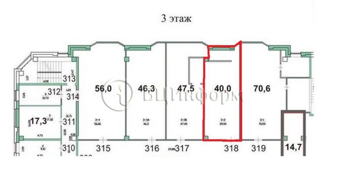 Аренда офиса 40 м², улица Аккуратова - фото 5