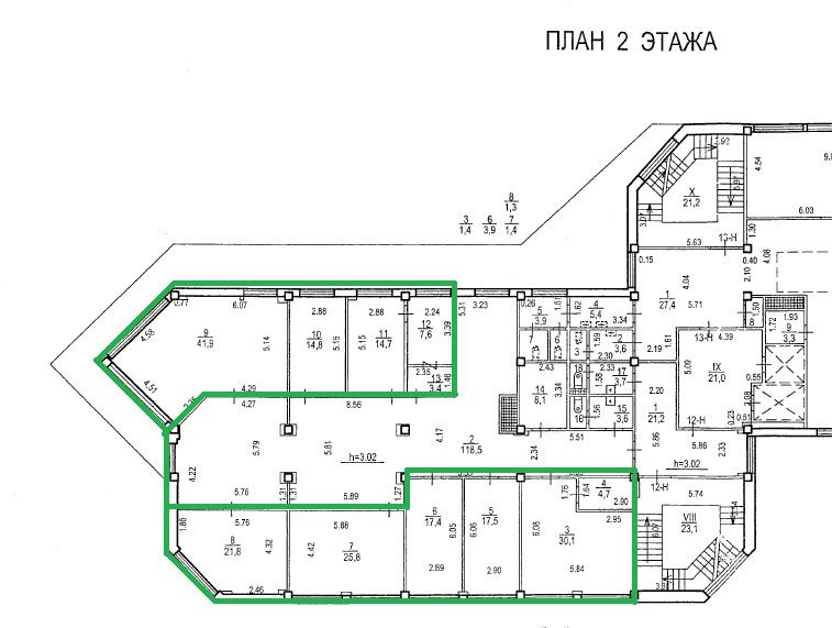 Аренда офиса 332.6 м2 в офисном здании, метро Удельная, Коломяжский проспект - фото 1