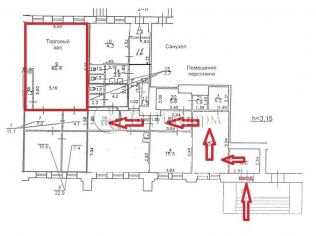 Аренда торгового помещения 46.4 м²