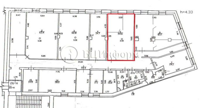 Аренда офиса 54.6 м², Заставская улица - фото 2