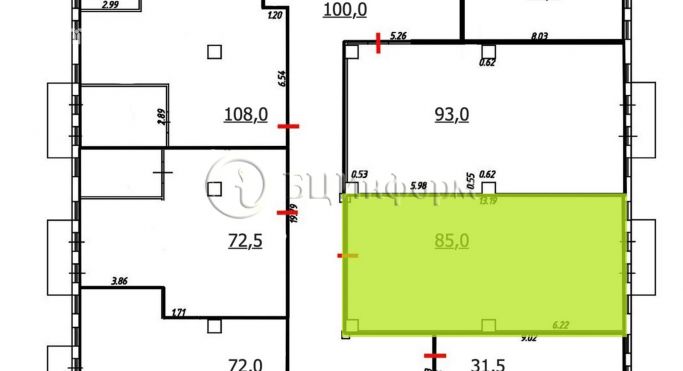 Аренда офиса 85 м², Выборгское шоссе - фото 2