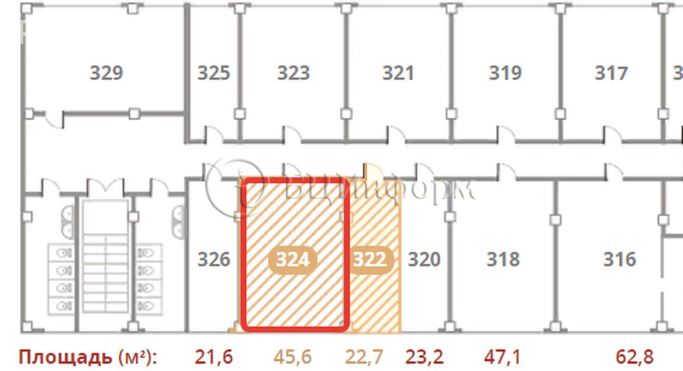 Аренда офиса 45.8 м², Смоленская улица - фото 3