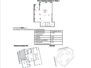 Аренда торгового помещения 96.1 м²