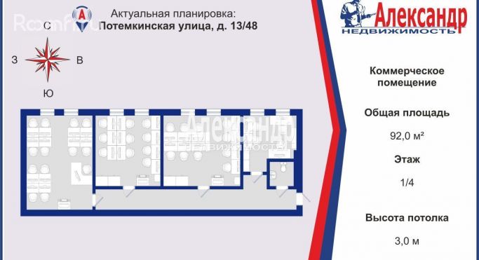 Аренда помещения свободного назначения 92 м², Потёмкинская улица - фото 2