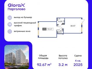 Продажа помещения свободного назначения 92.7 м²