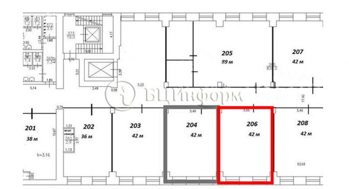 Аренда офиса 42 м², Новолитовская улица - фото 5