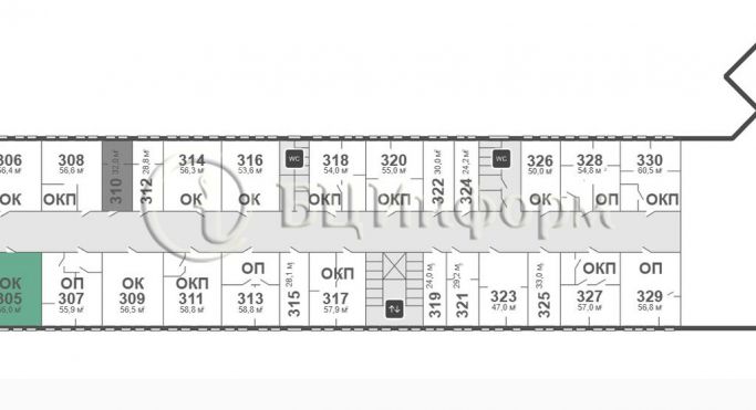 Аренда офиса 56.4 м², проспект Бакунина - фото 3