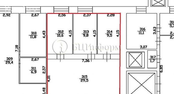 Аренда офиса 59.4 м², Шпалерная улица - фото 5