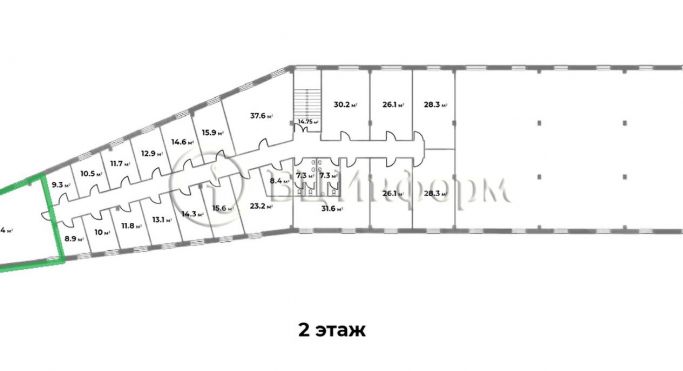 Аренда офиса 64 м², проспект Большевиков - фото 2