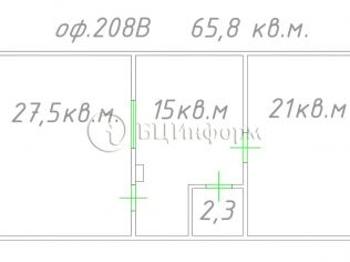 Аренда офиса 65.8 м²
