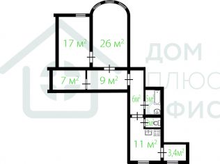Продажа офиса 87.6 м2 в офисном здании, метро Новочеркасская