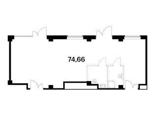 Аренда помещения свободного назначения 74 м²