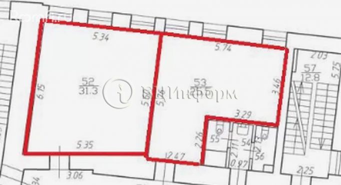 Аренда офиса 56.8 м², улица Моисеенко - фото 5