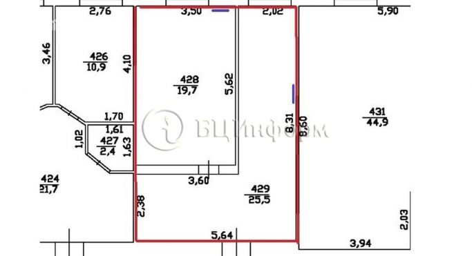 Аренда офиса 45.2 м², Шпалерная улица - фото 5