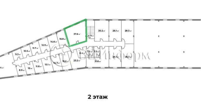 Аренда офиса 37.6 м², проспект Большевиков - фото 2