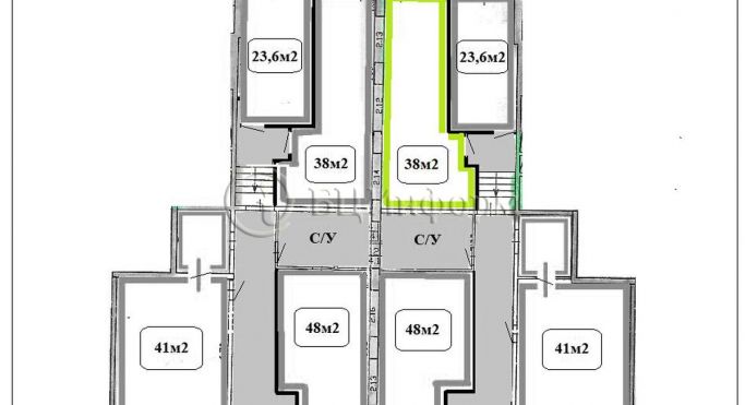 Аренда офиса 38 м², Большеохтинский проспект - фото 2
