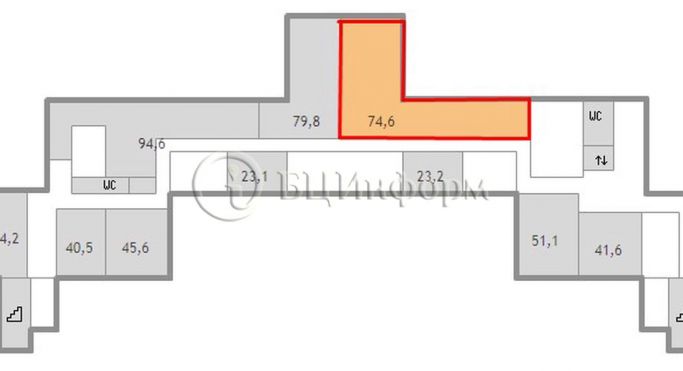 Аренда офиса 74.6 м², Бумажная улица - фото 5