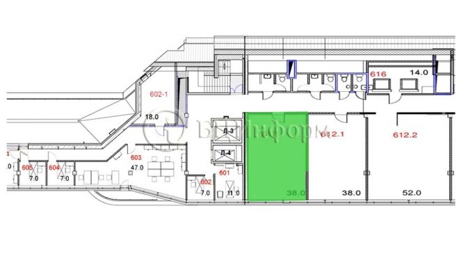 Аренда офиса 38 м², проспект Маршала Блюхера - фото 3