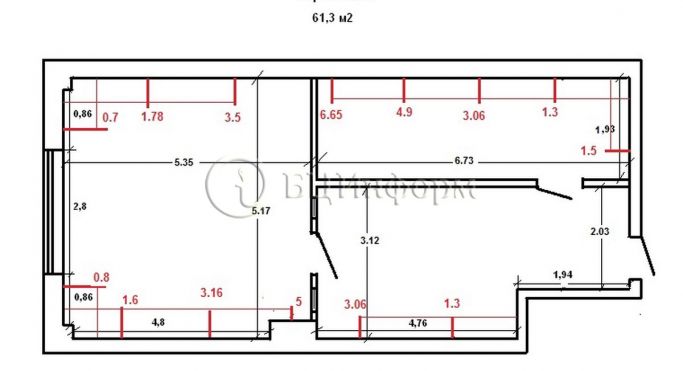 Аренда офиса 61.3 м², Уральская улица - фото 4