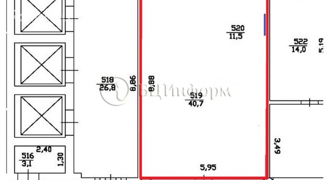 Аренда офиса 52.2 м², Шпалерная улица - фото 5
